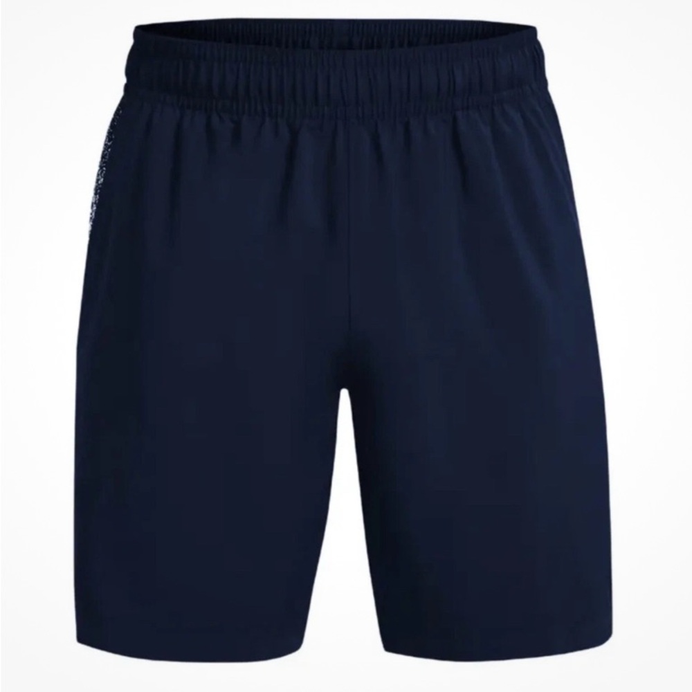 NWT - Under Armour - Navy Woven Loose Graphic Shorts - Mens Medium